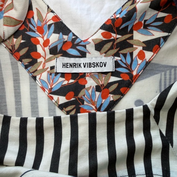 Henrik Vibskov Maximalism Abstract Pattern Drop Sleeve Dress size Large - Picture 2 of 13